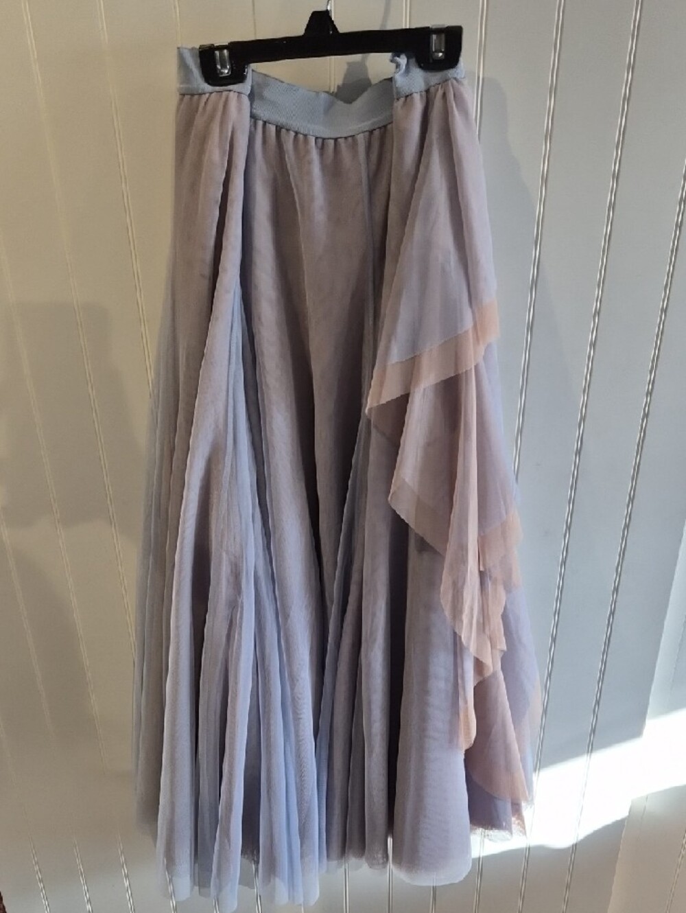 Anthropologie Layered Tulle Midi Skirt in Lavender and Blush - Picture 4 of 5